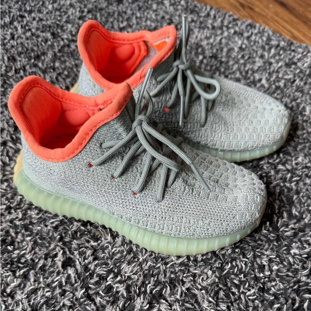 Adidas Gray and Pink Sneakers with Knitted Upper
